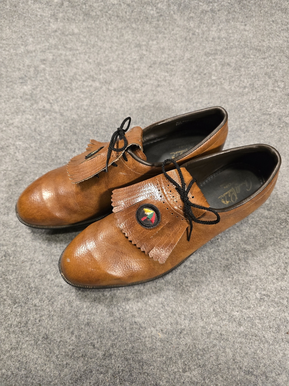 Vintage Arnold Palmer Men's Brown Golf Shoes 1970's-1980's